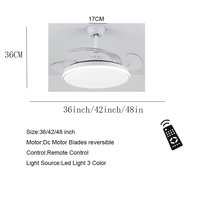 Modern white remote control ceiling fan with integrated led light and reversible blades for bedroom decorbites ceiling fans