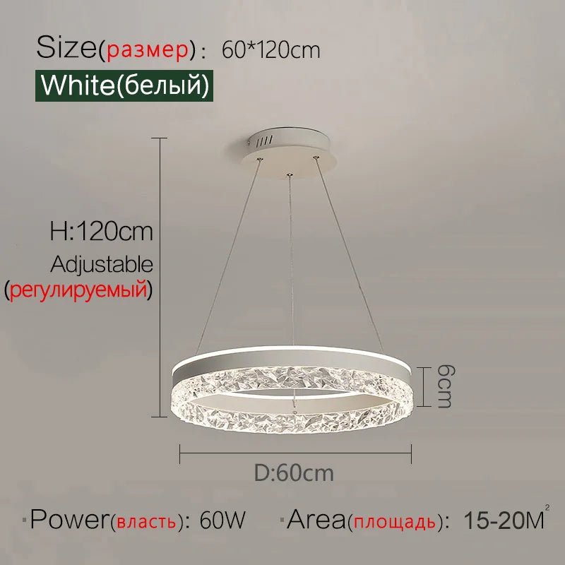 Modern White Ring LED Pendant Light - Decorbites