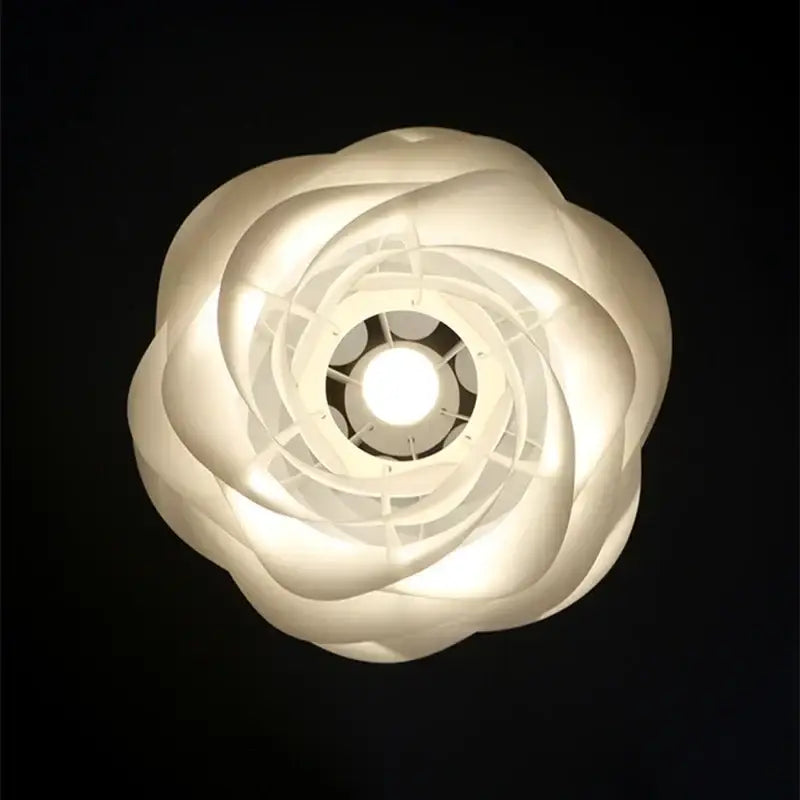 A modern off-white pendant light with layered petal design for bedroom and living room decorbites carmina rose flower