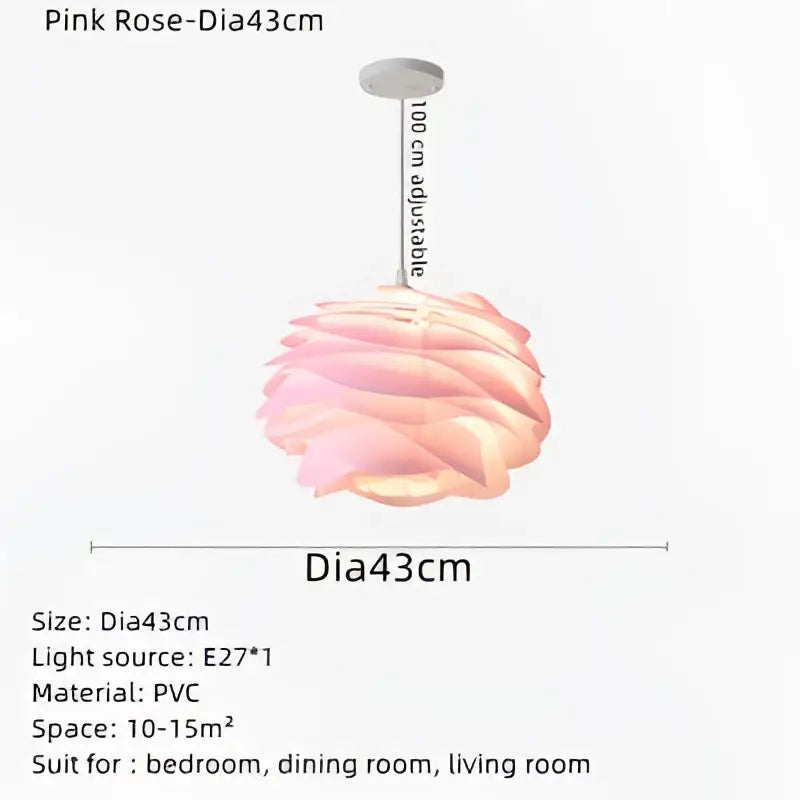 Modern white rose flower pendant lights featuring pink pvc rose flower design by decorbites carmina rose for bedroom decor