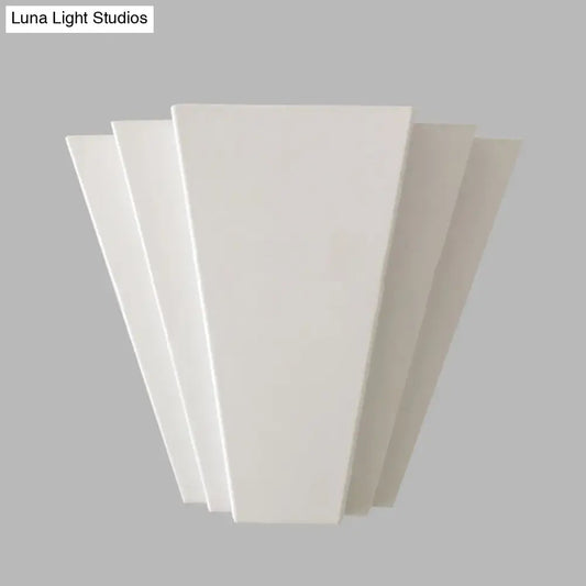 Modern white sector flush mount led wall sconce with sleek geometric design for stylish living room lighting