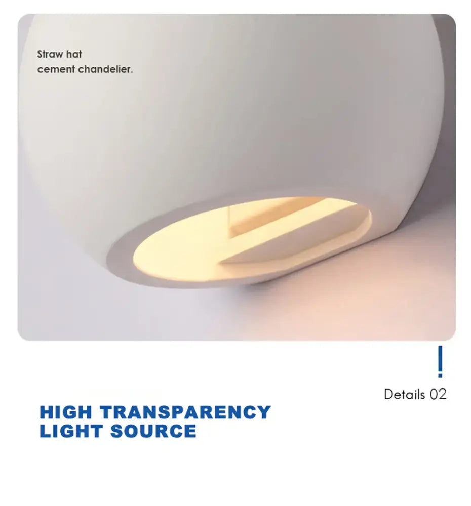 Modern white spherical gypsum led wall lamp featuring a minimalist curved design with integrated light source for bedroom use