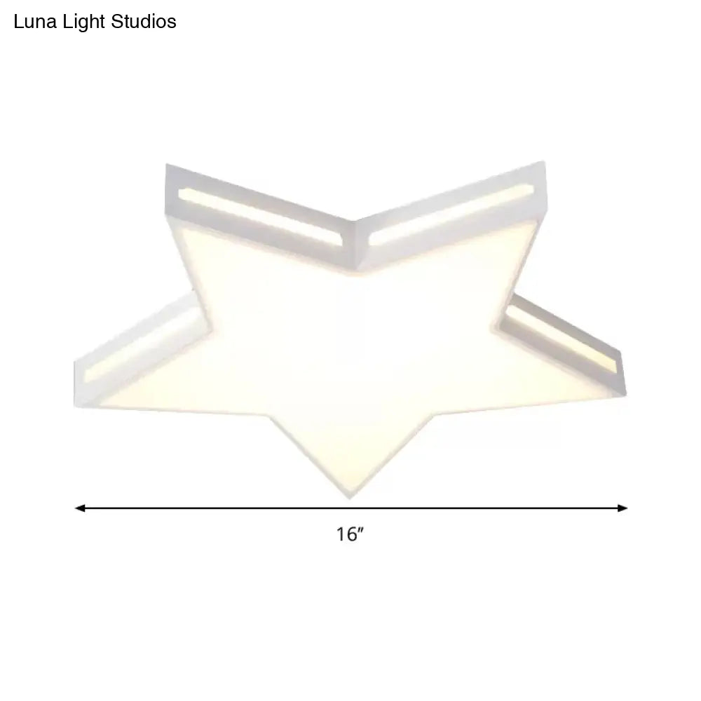 DecorBites™ DecorBites™ Modern White Star LED Ceiling Lamp for Boys' Bedroom