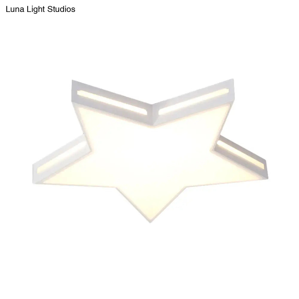 DecorBites™ DecorBites™ Modern White Star LED Ceiling Lamp for Boys' Bedroom