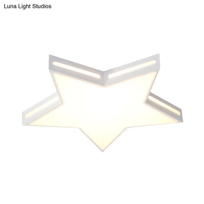 DecorBites™ DecorBites™ Modern White Star LED Ceiling Lamp for Boys' Bedroom