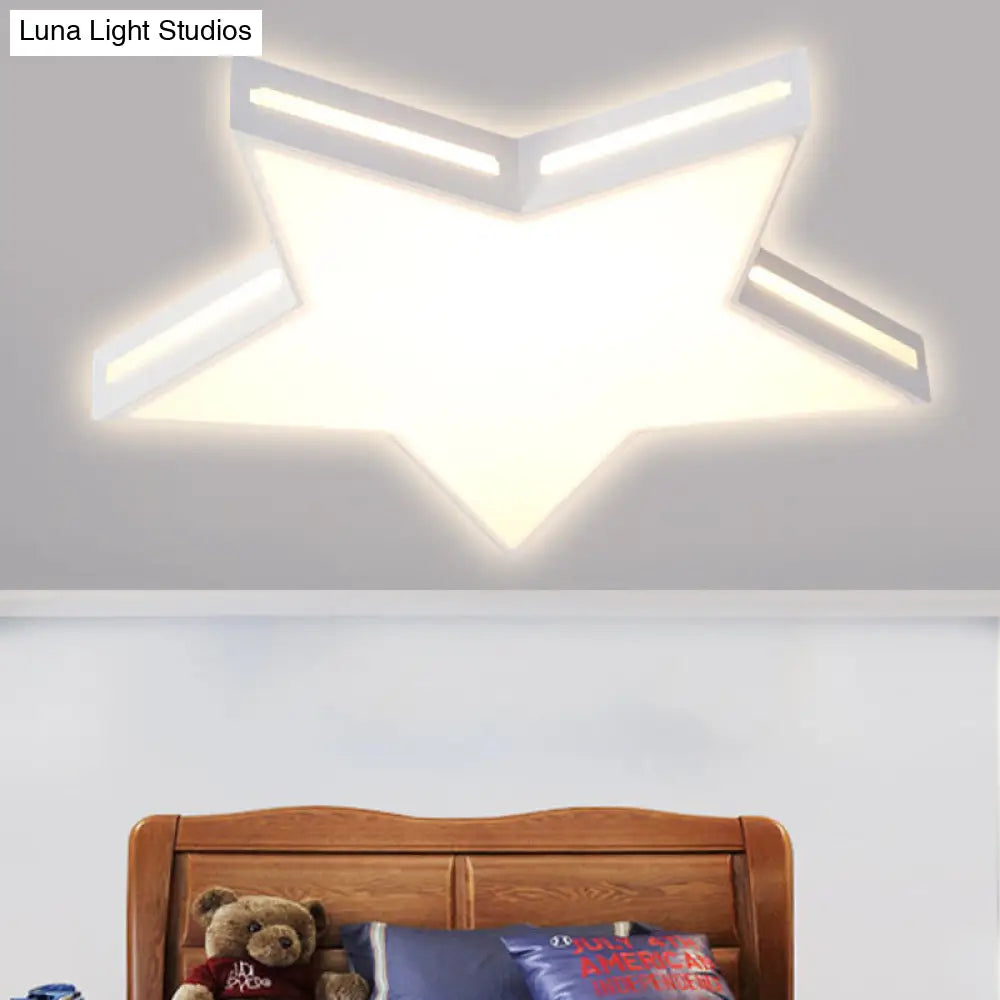 DecorBites™ DecorBites™ Modern White Star LED Ceiling Lamp for Boys' Bedroom