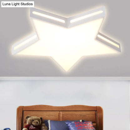 DecorBites™ DecorBites™ Modern White Star LED Ceiling Lamp for Boys' Bedroom