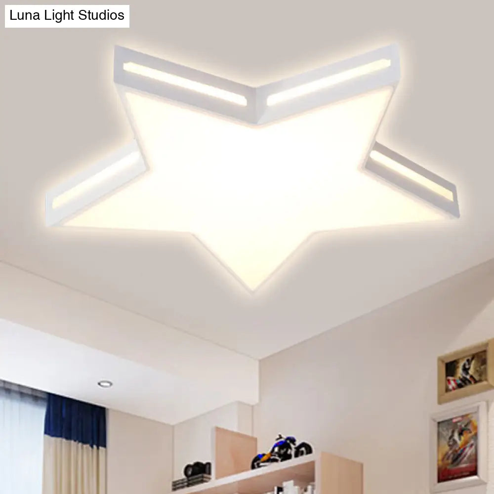 DecorBites™ DecorBites™ Modern White Star LED Ceiling Lamp for Boys' Bedroom