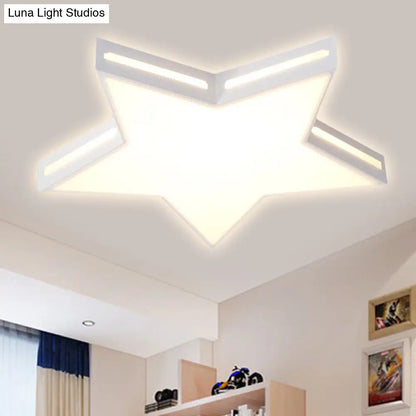 DecorBites™ DecorBites™ Modern White Star LED Ceiling Lamp for Boys' Bedroom