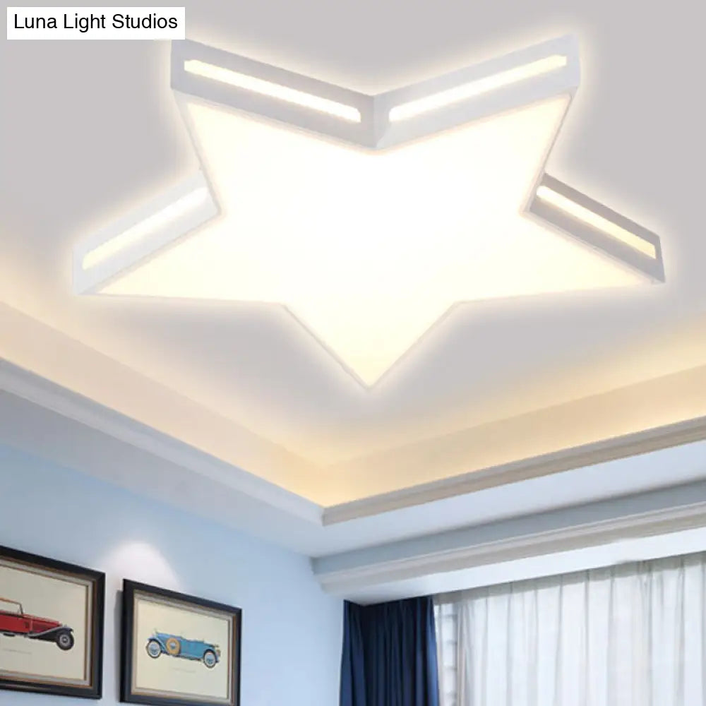 DecorBites™ DecorBites™ Modern White Star LED Ceiling Lamp for Boys' Bedroom
