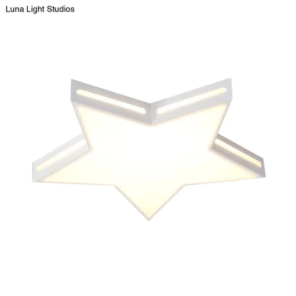 DecorBites™ DecorBites™ Modern White Star LED Ceiling Lamp for Boys' Bedroom