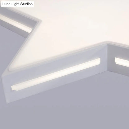 DecorBites™ DecorBites™ Modern White Star LED Ceiling Lamp for Boys' Bedroom