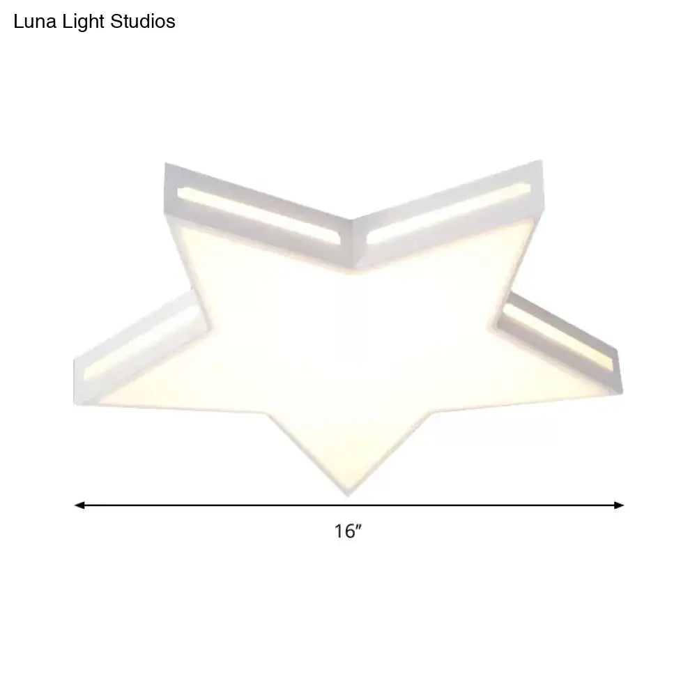 DecorBites™ DecorBites™ Modern White Star LED Ceiling Lamp for Boys' Bedroom