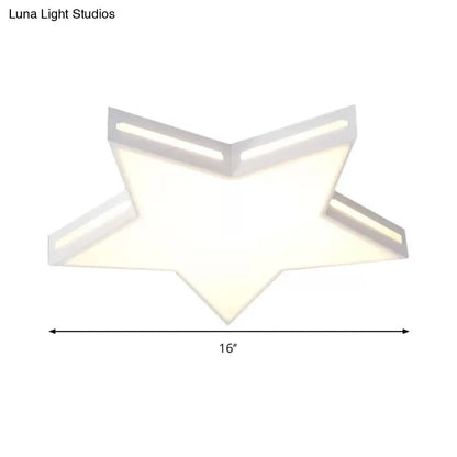 DecorBites™ DecorBites™ Modern White Star LED Ceiling Lamp for Boys' Bedroom
