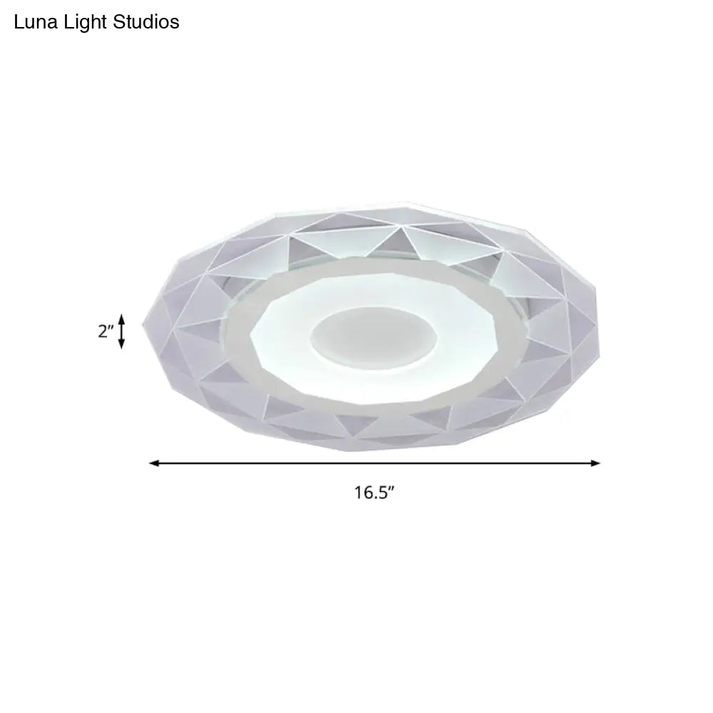 DecorBites™ DecorBites™ Modern White Sun Ceiling Light for Dining Room with Acrylic Flush Mount Design