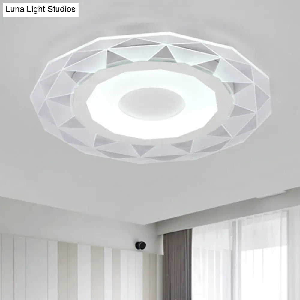 DecorBites™ DecorBites™ Modern White Sun Ceiling Light for Dining Room with Acrylic Flush Mount Design