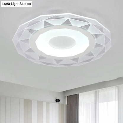 DecorBites™ DecorBites™ Modern White Sun Ceiling Light for Dining Room with Acrylic Flush Mount Design