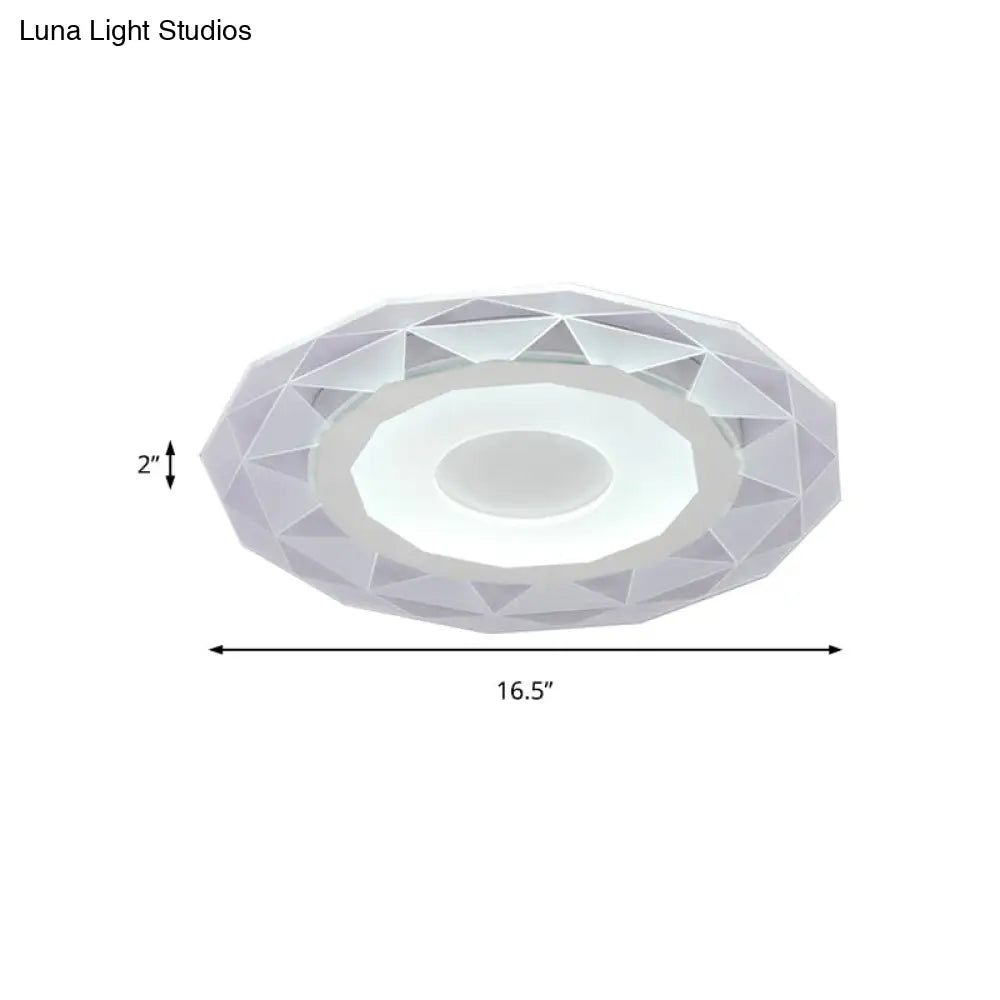 DecorBites™ DecorBites™ Modern White Sun Ceiling Light for Dining Room with Acrylic Flush Mount Design