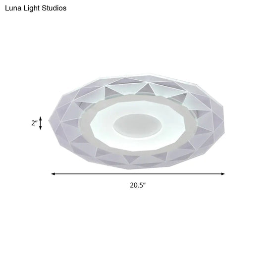 DecorBites™ DecorBites™ Modern White Sun Ceiling Light for Dining Room with Acrylic Flush Mount Design