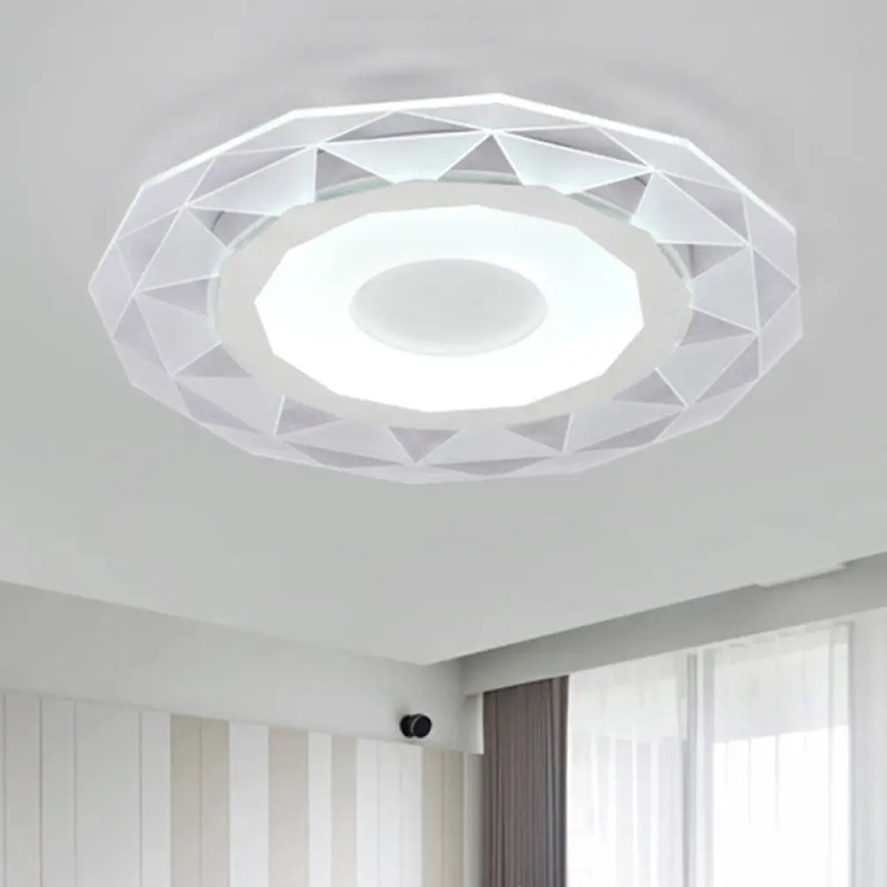 DecorBites™ DecorBites™ Modern White Sun Ceiling Light for Dining Room with Acrylic Flush Mount Design