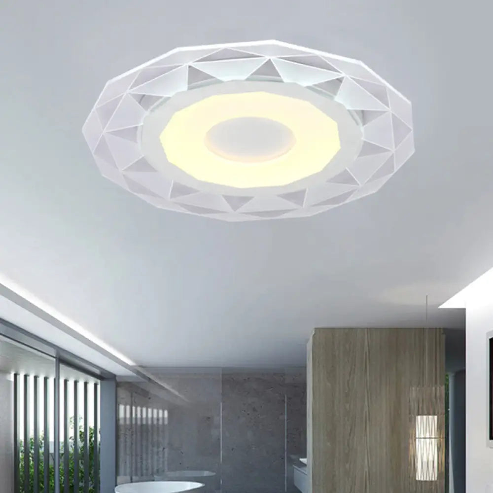 DecorBites™ DecorBites™ Modern White Sun Ceiling Light for Dining Room with Acrylic Flush Mount Design