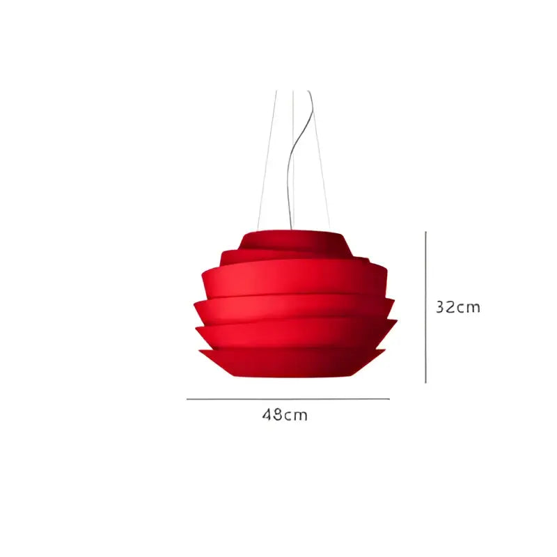 Modern white tiered industrial iron art pendant lights featuring vibrant red layered pendant lights for kitchen decorbites industrial iron design