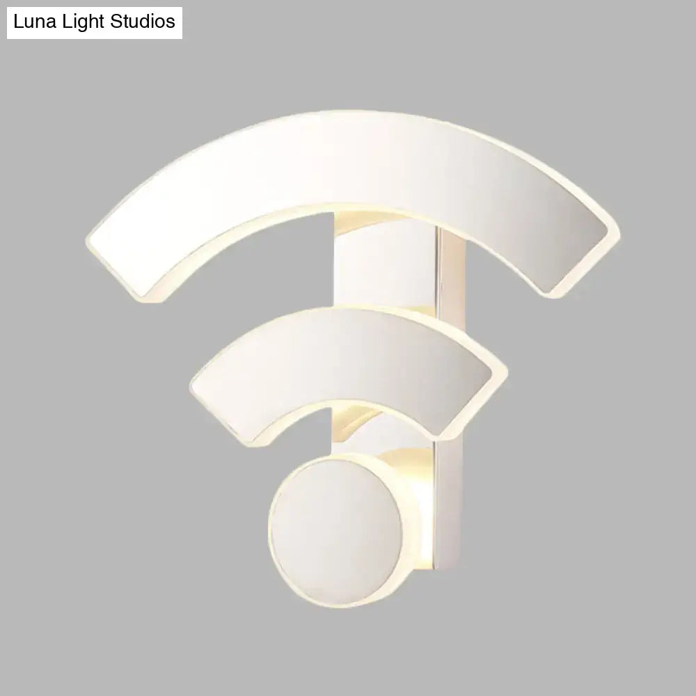 Modern white wifi wall lamp sconce light with led design compatible with 220v-240v 110v-120v for bedroom use