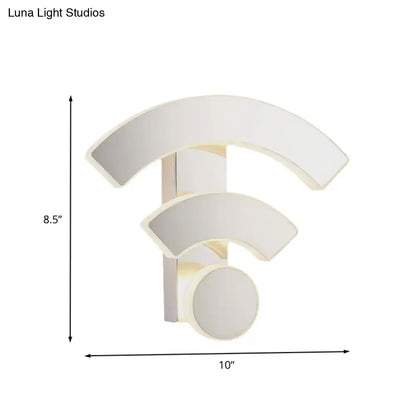 Modern white wifi led wall lamp sconce light with sleek minimalist design compatible with 220v-240v 110v-120v