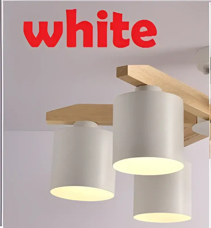 Modern white wood chandelier with white cylindrical pendant lights and wooden crossbar lighting fixture for kitchen island decorbites iron