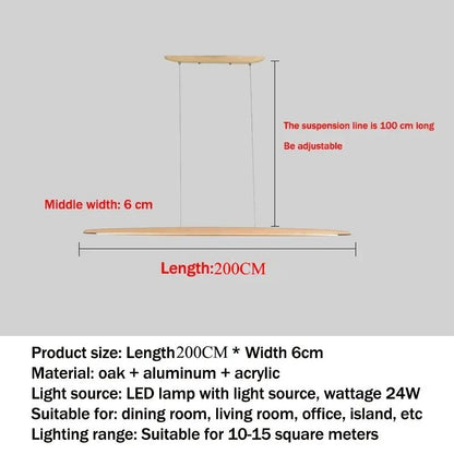 Modern White Wood Linear Pendant Light - Decorbites