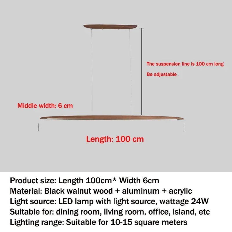 Modern White Wood Linear Pendant Light - Decorbites