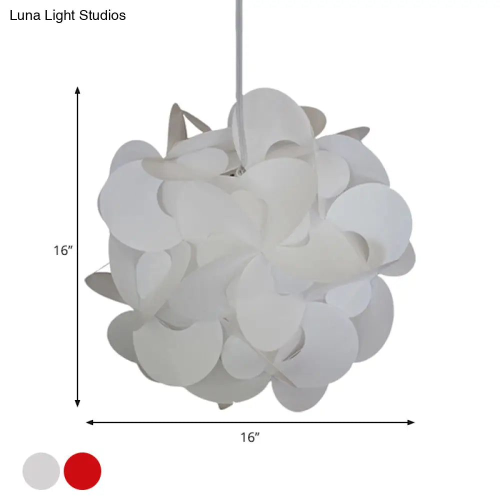 Modern Windmill Plastic Ceiling Pendant - Red/White - 3 Sizes - 1 Light Fixture