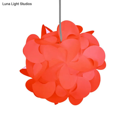 Modern Windmill Plastic Ceiling Pendant - Red/White - 3 Sizes - 1 Light Fixture