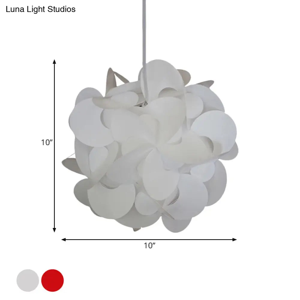 Modern Windmill Plastic Ceiling Pendant - Red/White - 3 Sizes - 1 Light Fixture