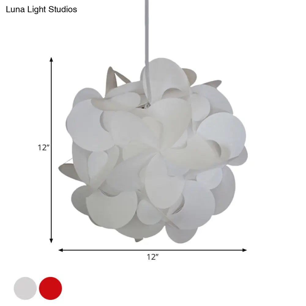 Modern Windmill Plastic Ceiling Pendant - Red/White - 3 Sizes - 1 Light Fixture