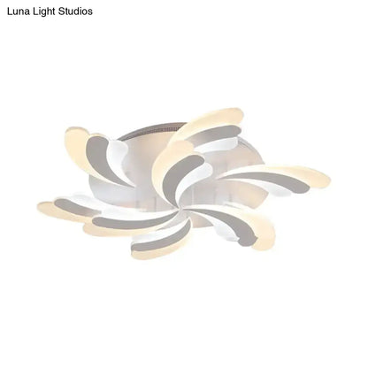 DecorBites™ DecorBites™ Modern Wing Ceiling Light: Stylish Acrylic Semi Flush Mount Fixture (9/12/15 Light Options) - Warm/White Lighting for Bedrooms