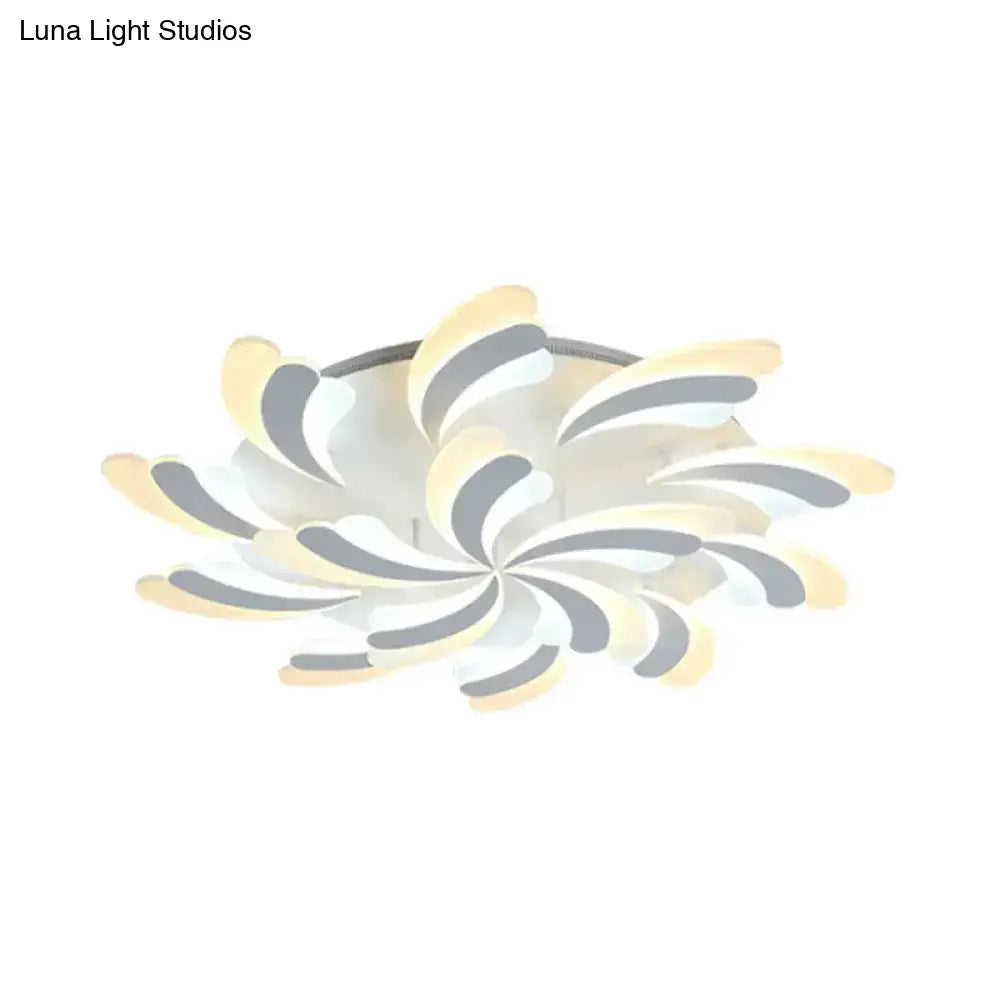 DecorBites™ DecorBites™ Modern Wing Ceiling Light: Stylish Acrylic Semi Flush Mount Fixture (9/12/15 Light Options) - Warm/White Lighting for Bedrooms