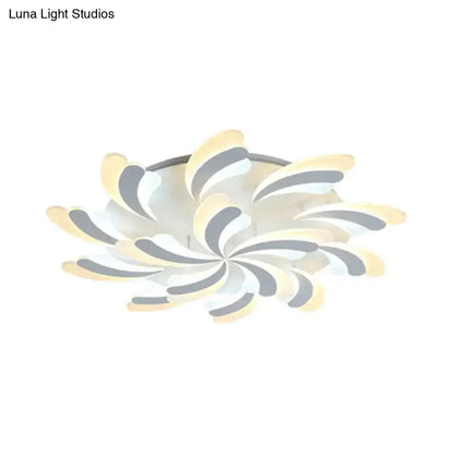 DecorBites™ DecorBites™ Modern Wing Ceiling Light: Stylish Acrylic Semi Flush Mount Fixture (9/12/15 Light Options) - Warm/White Lighting for Bedrooms