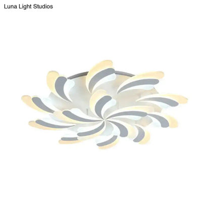DecorBites™ DecorBites™ Modern Wing Ceiling Light: Stylish Acrylic Semi Flush Mount Fixture (9/12/15 Light Options) - Warm/White Lighting for Bedrooms