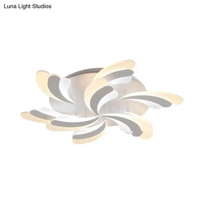 DecorBites™ DecorBites™ Modern Wing Ceiling Light: Stylish Acrylic Semi Flush Mount Fixture (9/12/15 Light Options) - Warm/White Lighting for Bedrooms