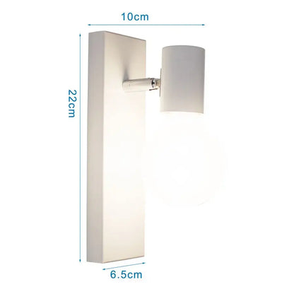 Modern white cylindrical wall sconce with metal base for bedroom aisle decorbites led wood wall lighting