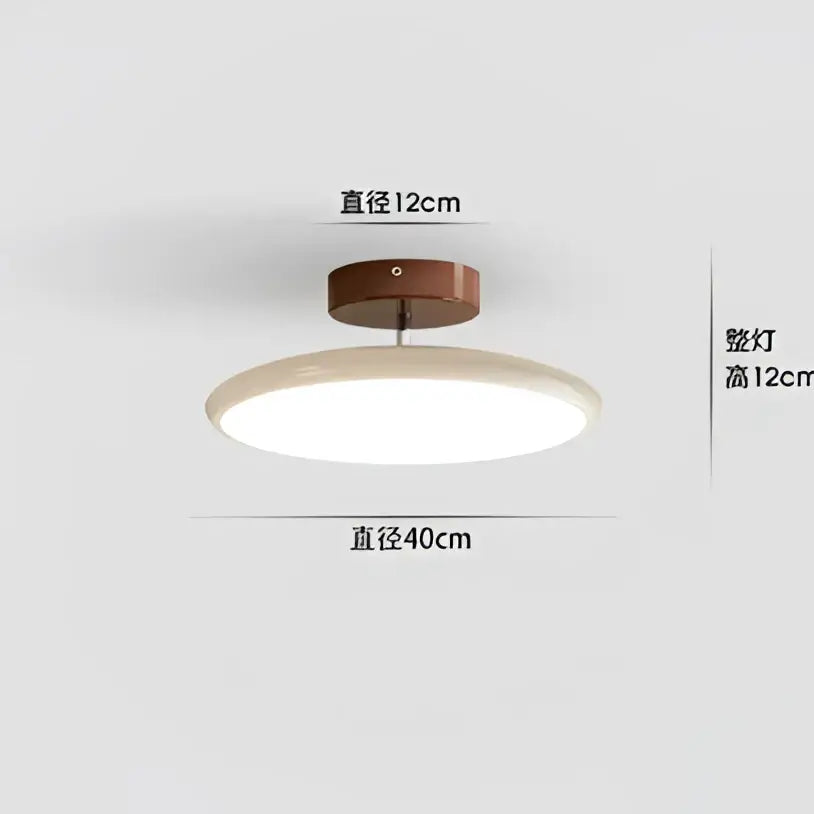 Modern wood and white nordic ceiling light with warm wood finish and off-white diffuser by decorbites dimmable ceiling lamp