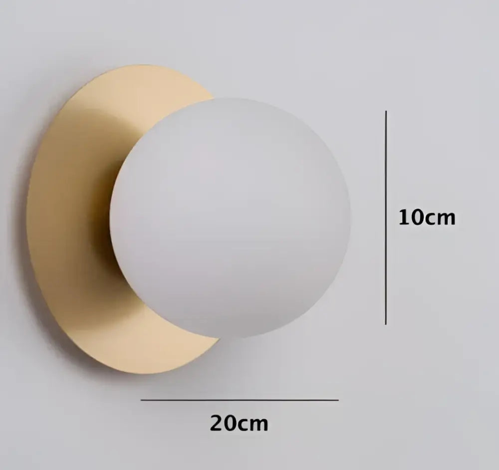 Modern wooden cube led wall sconce with knob switch featuring a matte white glass shade and polished brass base for bedroom decorbites led wall