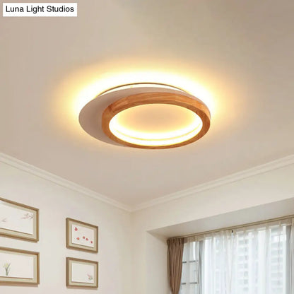 DecorBites™ DecorBites™ Modern Wooden LED Spotlight Flush Mount Ceiling Light for Living Room - 16"/23.5" Width