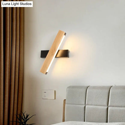 DecorBites™ DecorBites™ Modern Wooden Rotatable LED Bedroom Sconce Light Fixture