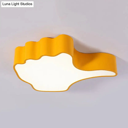 DecorBites™ DecorBites™ Modern Yellow Thumbs-Up Acrylic Flush Ceiling Light for Child's Bedroom