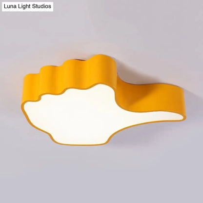 DecorBites™ DecorBites™ Modern Yellow Thumbs-Up Acrylic Flush Ceiling Light for Child's Bedroom