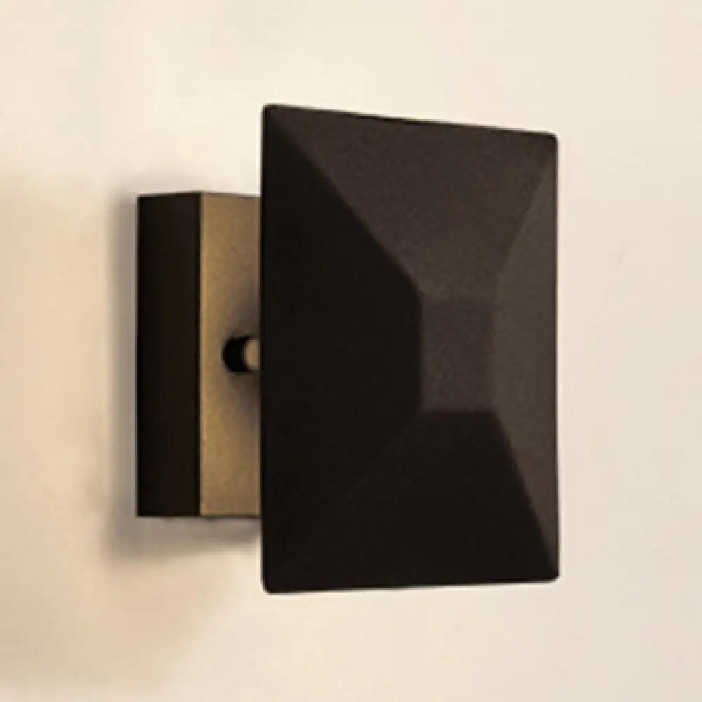 DecorBites™ DecorBites™ Modernist 1/3-Light Sconce with Metal Shade: Geometric Wall Lamp in Black/White Design for Stairway