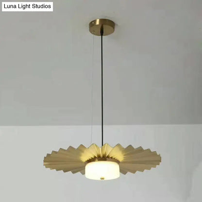 Modernist Circle Metal Hanging Light: Black/Gold Ceiling Lamp for Living Room