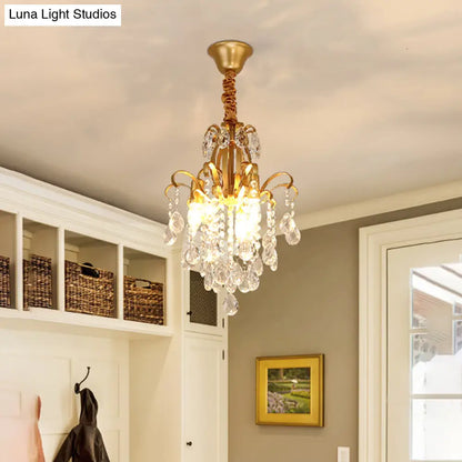 Lámpara colgante de araña de cristal modernista con 3/6 cabezales en negro/dorado - Perfecta para el dormitorio